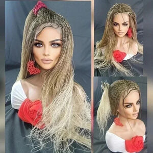 Braided wigs, micro million braids, blond wig, ombre, stunning NWT, YASSINE